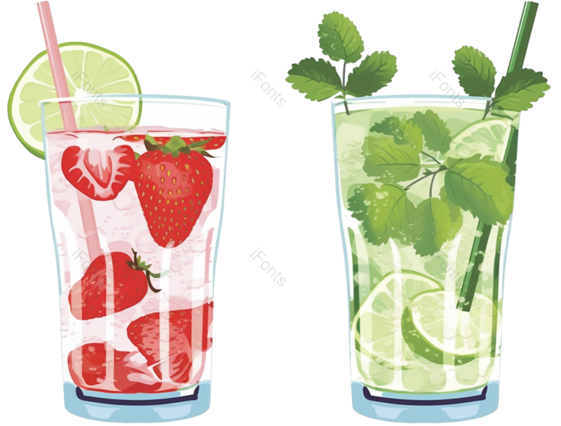 水果图片,设计元素元素,白色背景PNG,冰块免抠素材